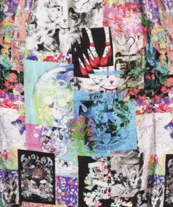 コラージュ・キノコ柄 2柄展開パンツ-10