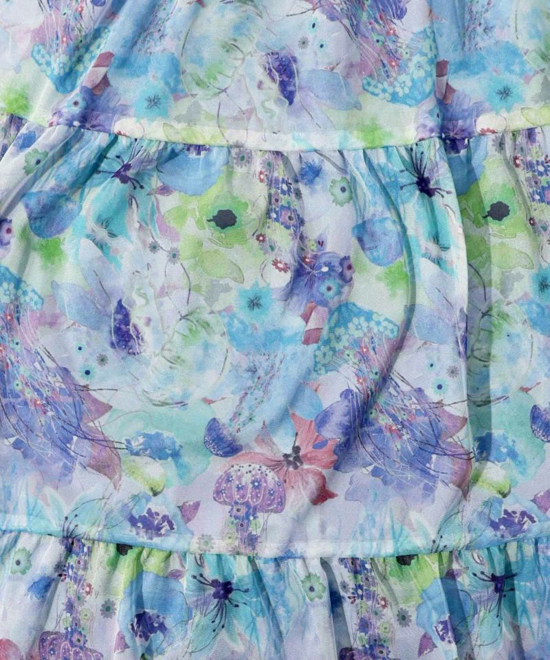 花クラゲ柄チュールスカート-9