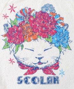 花ネコ柄レースTシャツ-9