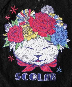 花ネコ柄レースTシャツ-11