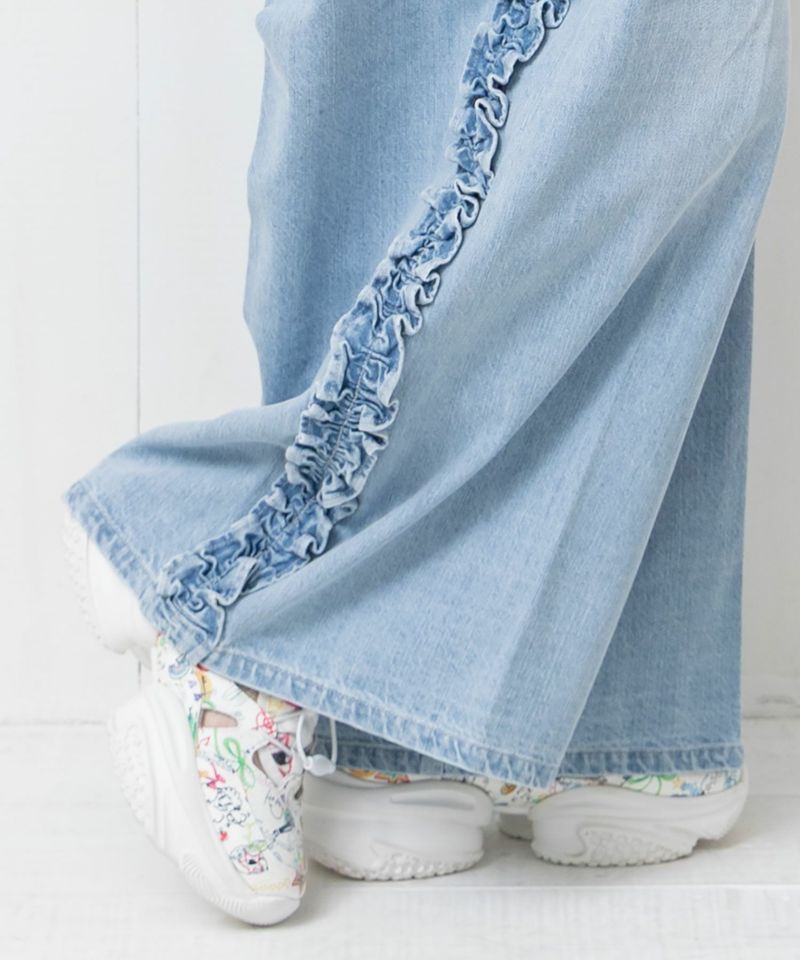 花蝶刺繍 サイドフリルパンツ-20