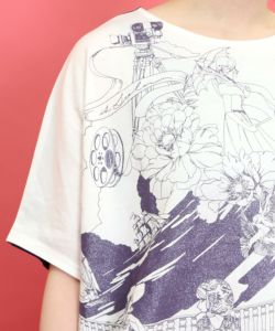 552228：海辺のティータイム柄 切替プルオーバーの通販-ScoLar
