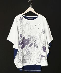 552228：海辺のティータイム柄 切替プルオーバーの通販-ScoLar