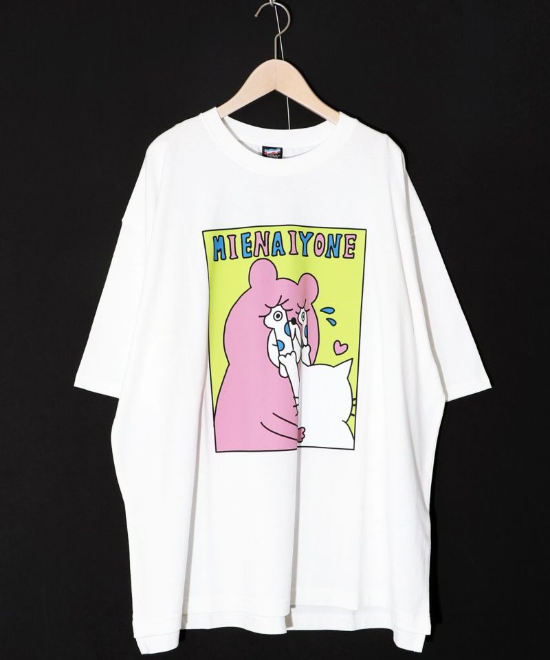 ネコとクマとチンアナゴ柄 BIG-Tシャツ-8