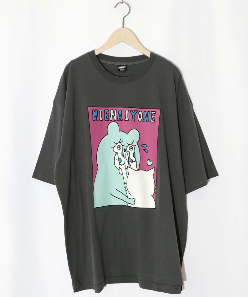 ネコとクマとチンアナゴ柄 BIG-Tシャツ-10