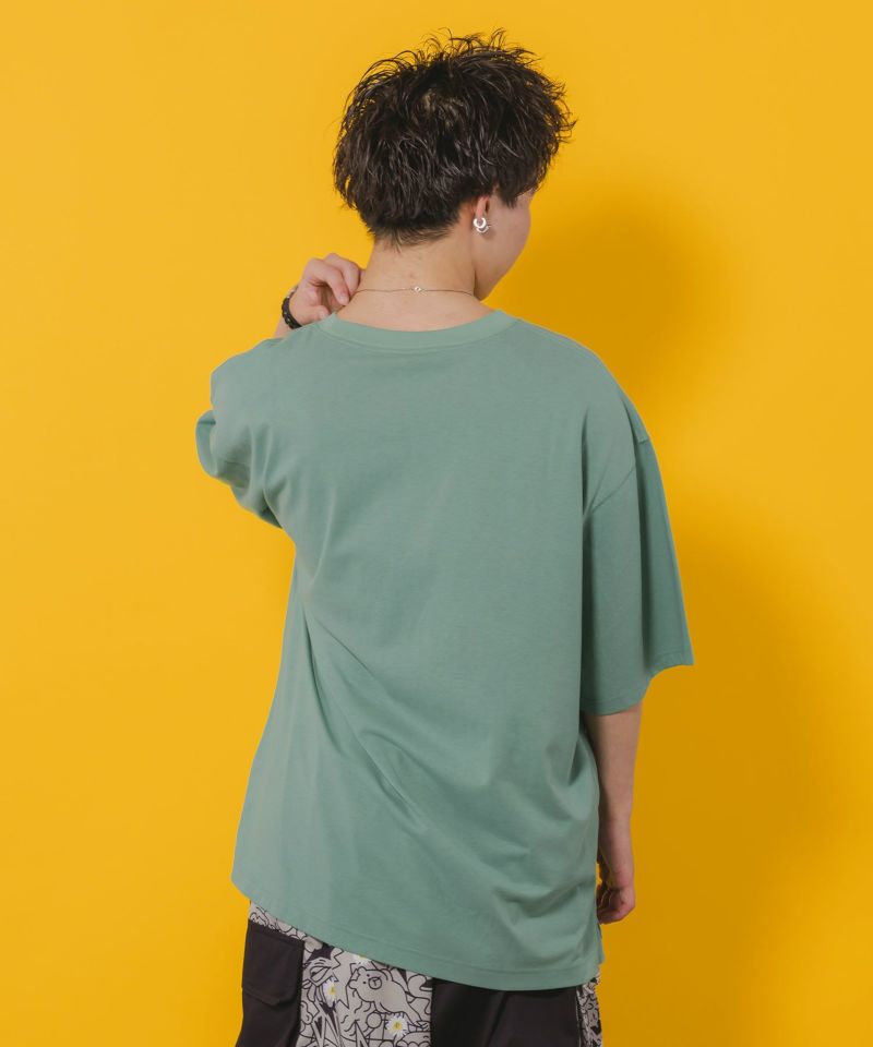 ネコとクマとチンアナゴ柄 BIG-Tシャツ-20