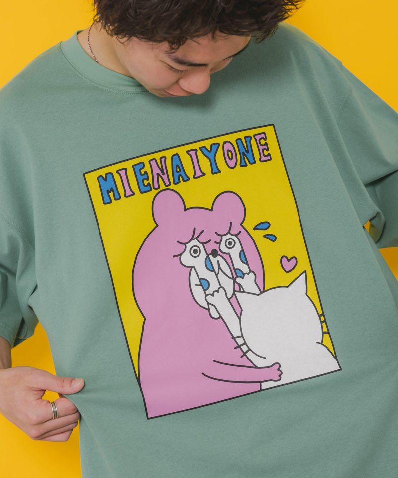 ネコとクマとチンアナゴ柄 BIG-Tシャツ-22