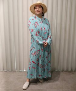ワンワン山様おまとめ 152720：仲宗根泉(HY)コラボ 島とうがらし柄ワンピースの通販-ScoLar