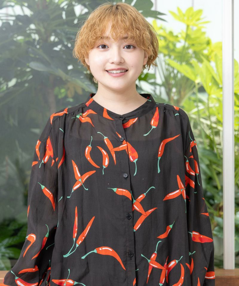 仲宗根泉(HY)コラボ 島とうがらし柄ワンピース-15
