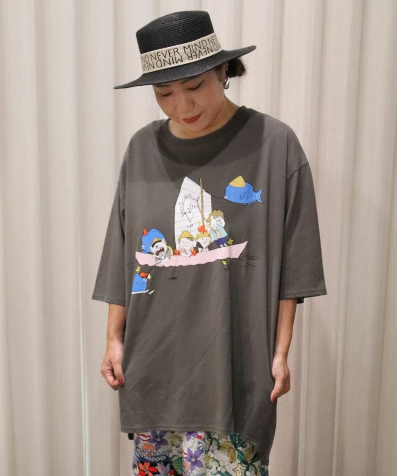 仲宗根泉(HY)コラボ 帆かけサバニ柄チュニック-1