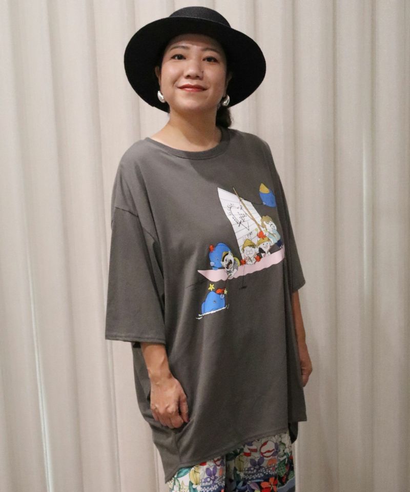 仲宗根泉(HY)コラボ 帆かけサバニ柄チュニック-3
