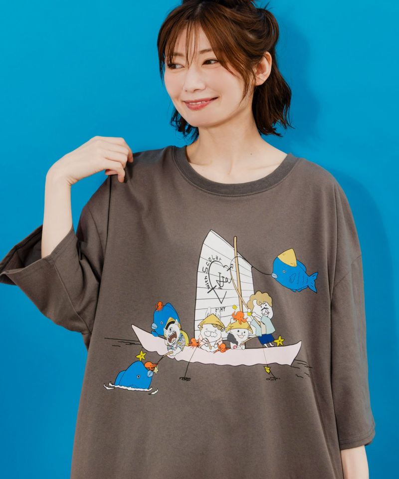 仲宗根泉(HY)コラボ 帆かけサバニ柄チュニック-10