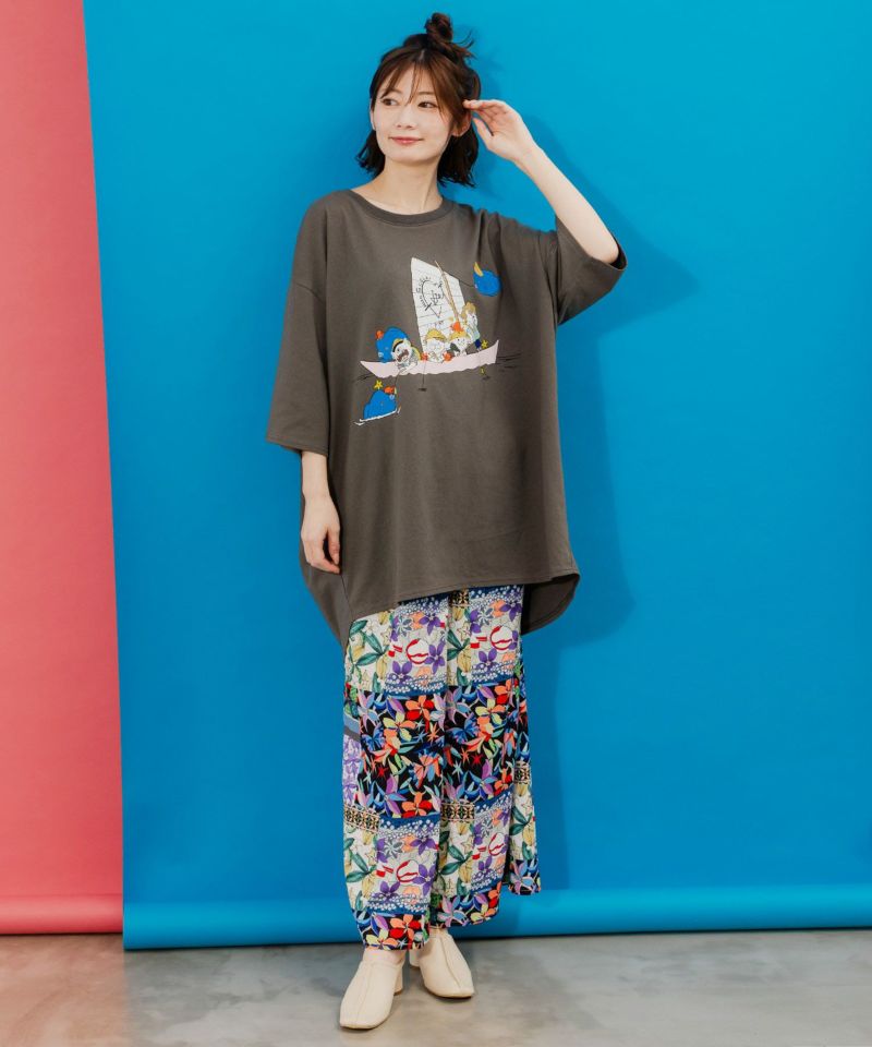 仲宗根泉(HY)コラボ 帆かけサバニ柄チュニック-11