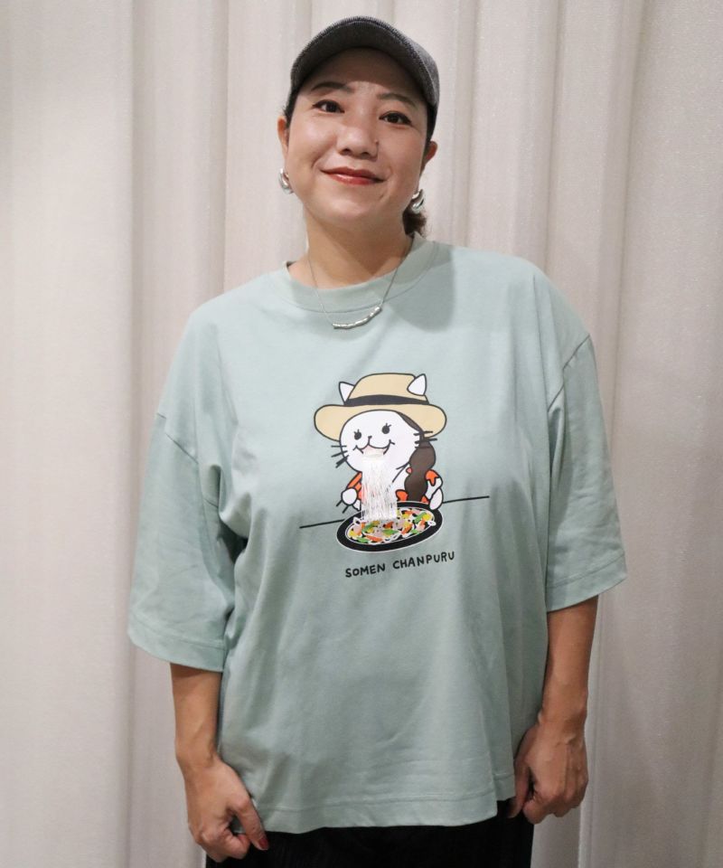 仲宗根泉(HY)コラボ そうめんチャンプルー柄Tシャツ-1