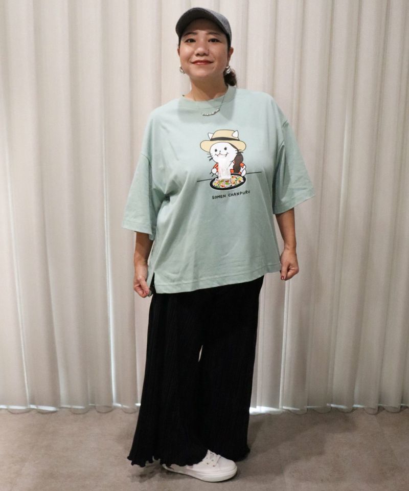 仲宗根泉(HY)コラボ そうめんチャンプルー柄Tシャツ-2
