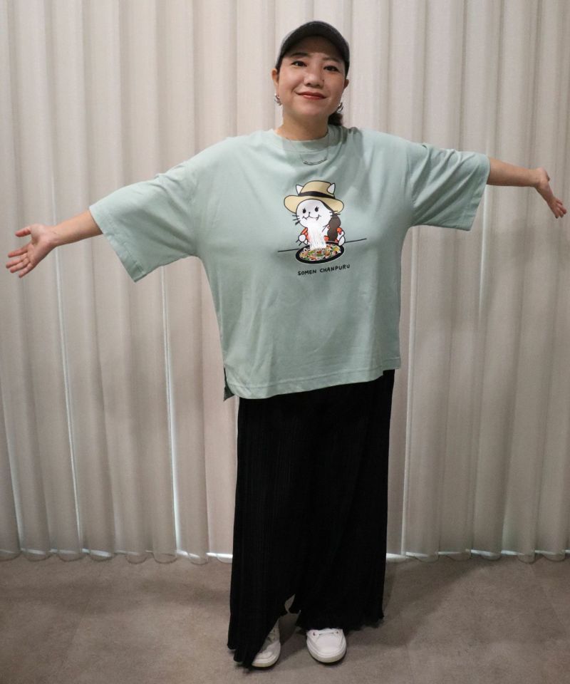仲宗根泉(HY)コラボ そうめんチャンプルー柄Tシャツ-3