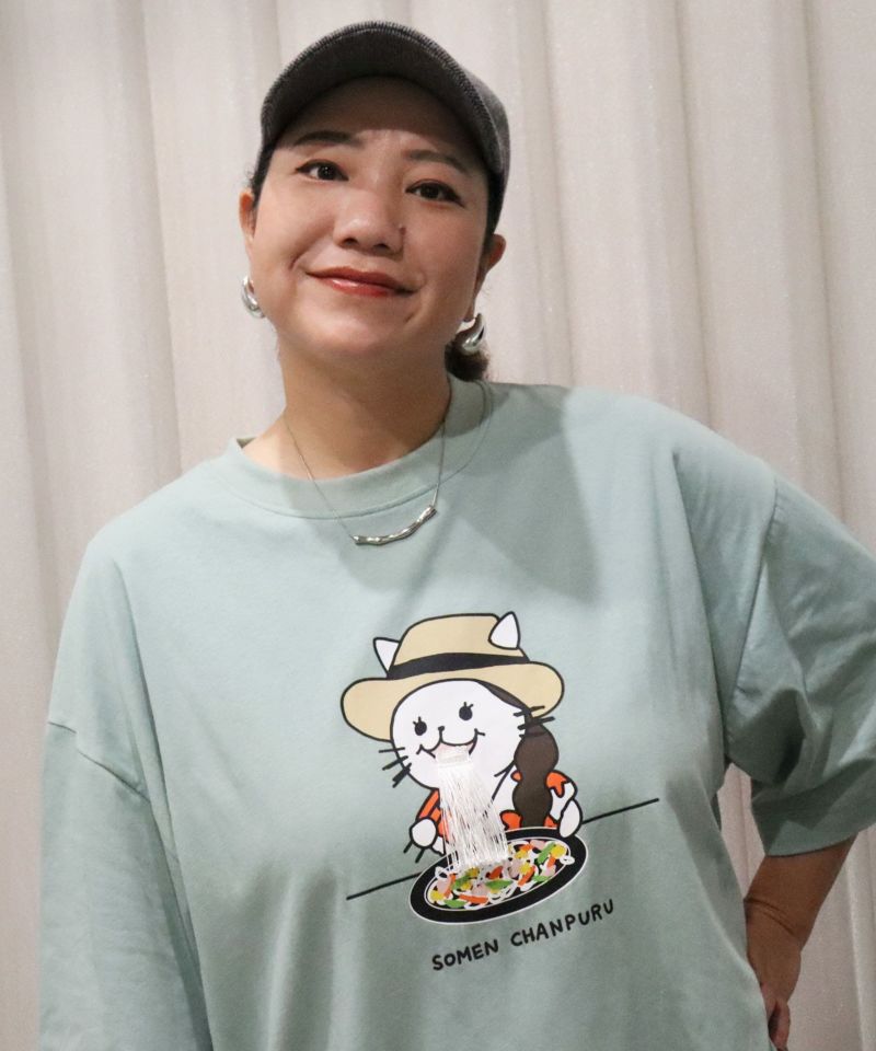 仲宗根泉(HY)コラボ そうめんチャンプルー柄Tシャツ-10