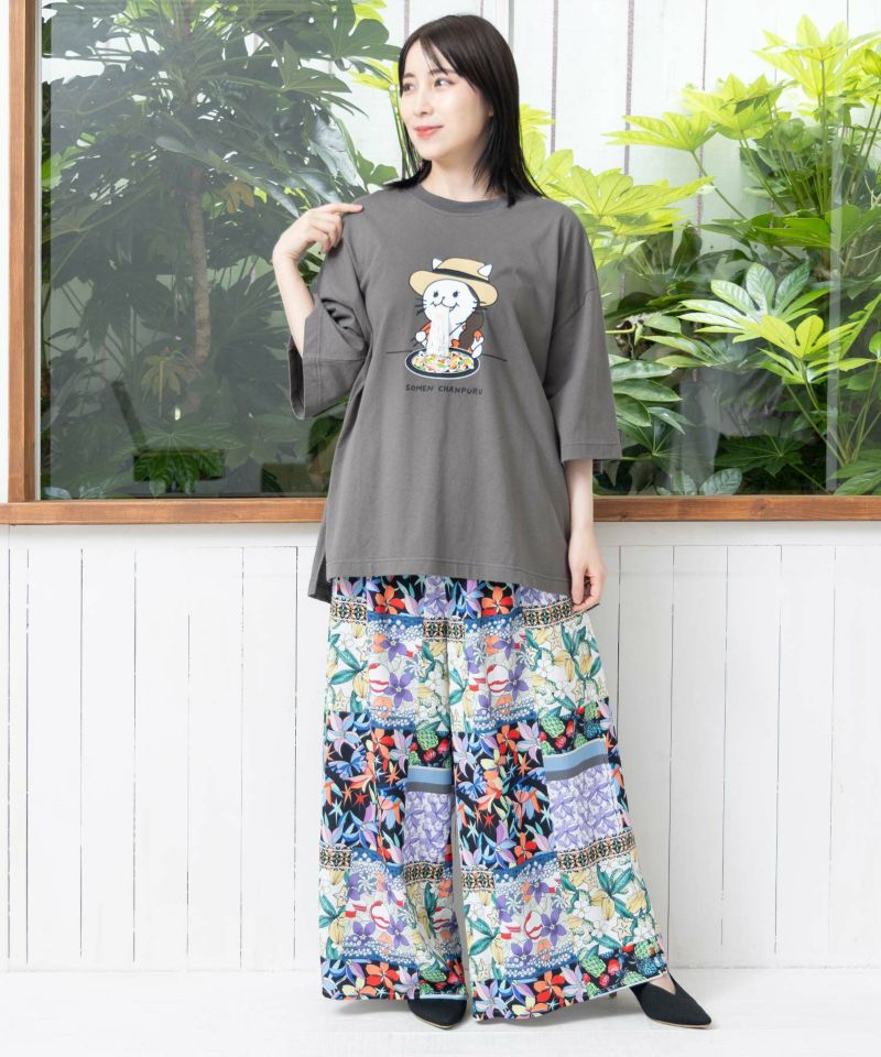 仲宗根泉(HY)コラボ そうめんチャンプルー柄Tシャツ-12