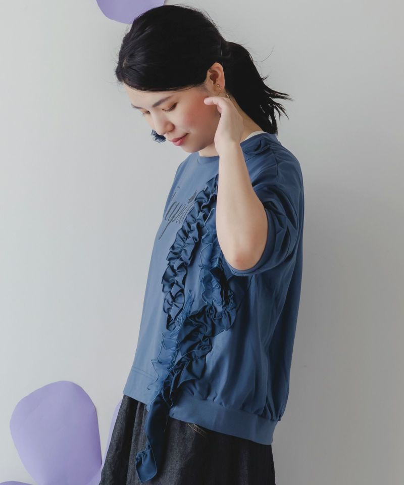 チュール×シフォン フリルプルオーバー-14