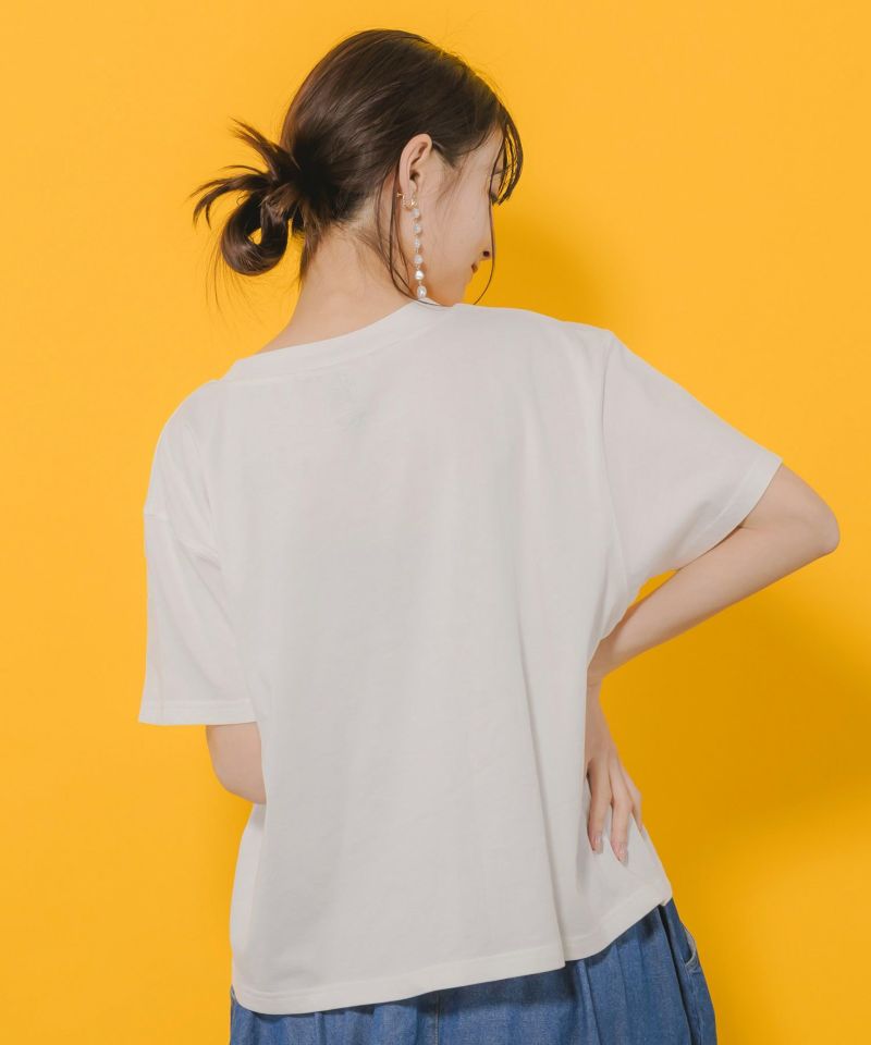 ボヌールロゴ レーステープTシャツ-5