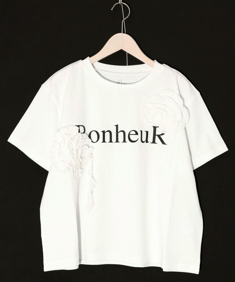 ボヌールロゴ レーステープTシャツ-8