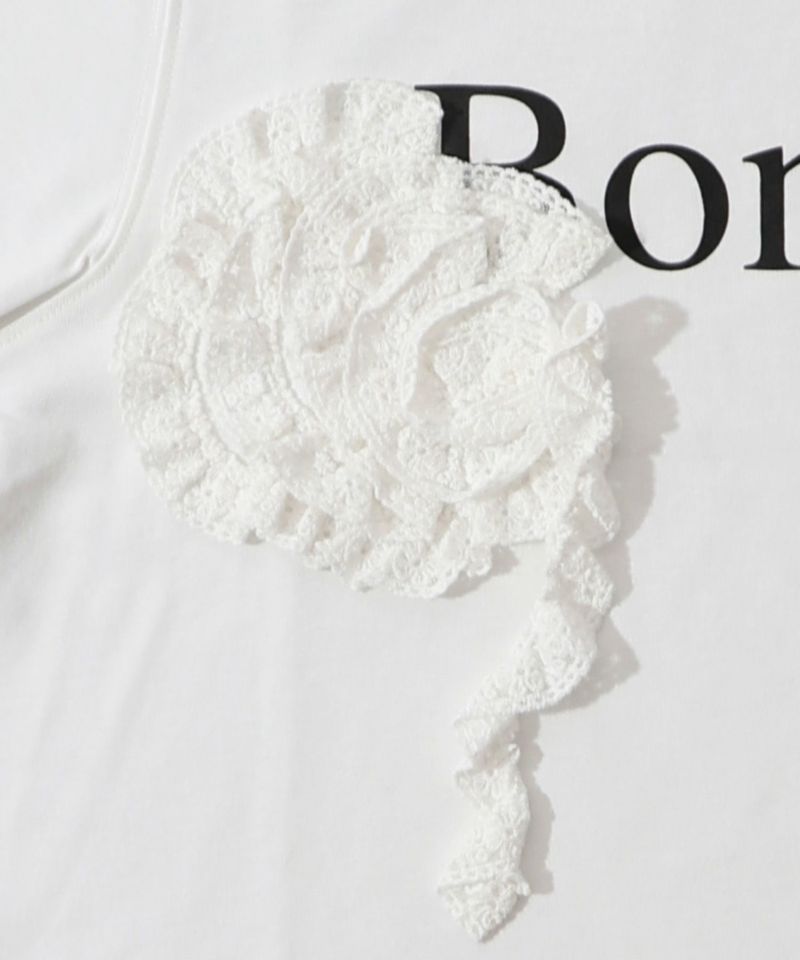 ボヌールロゴ レーステープTシャツ-9