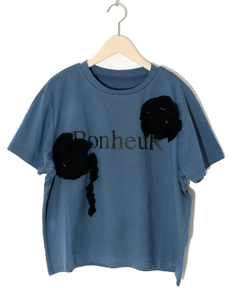 ボヌールロゴ レーステープTシャツ-10