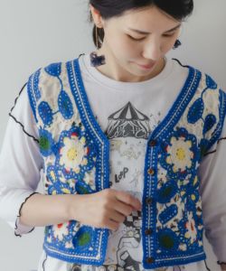 152673：かぎ針風ニットビスチェの通販-ScoLar
