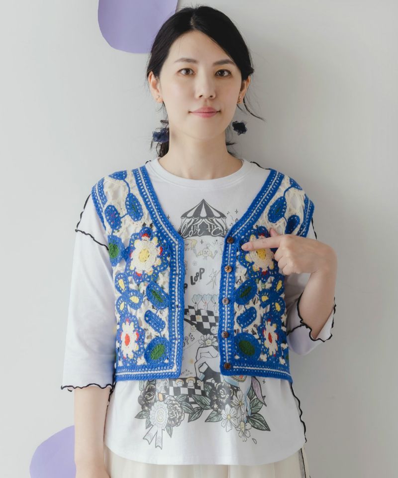 かぎ針風ニットビスチェ-2