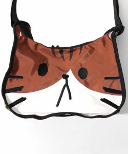 三毛猫と花柄のショルダーバッグ-17