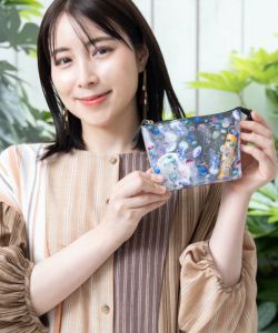 SC80-16：宇宙とくらげ柄のミニWポーチの通販-ScoLar