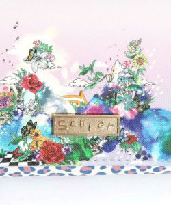 花蝶柄×ヒョウ柄 かぶせ付長財布-9