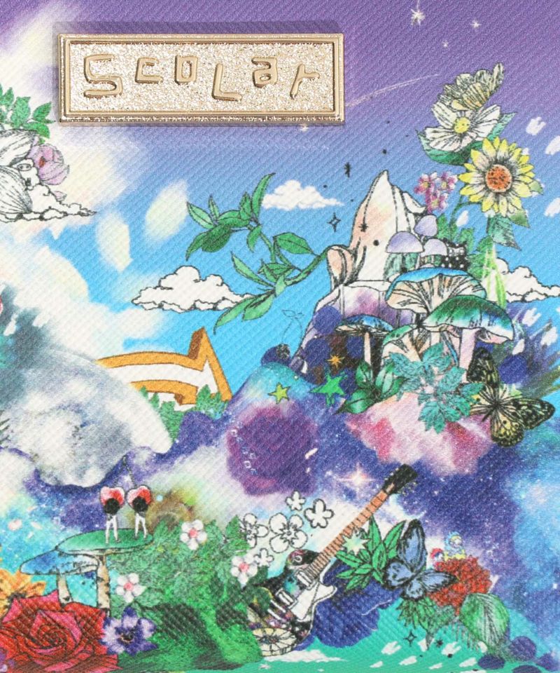 花蝶柄×ヒョウ柄 二つ折り口金財布-12