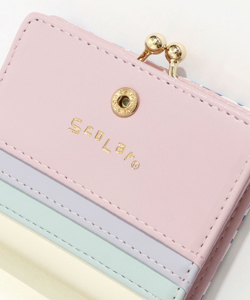 花蝶柄×ヒョウ柄 二つ折り口金財布-17