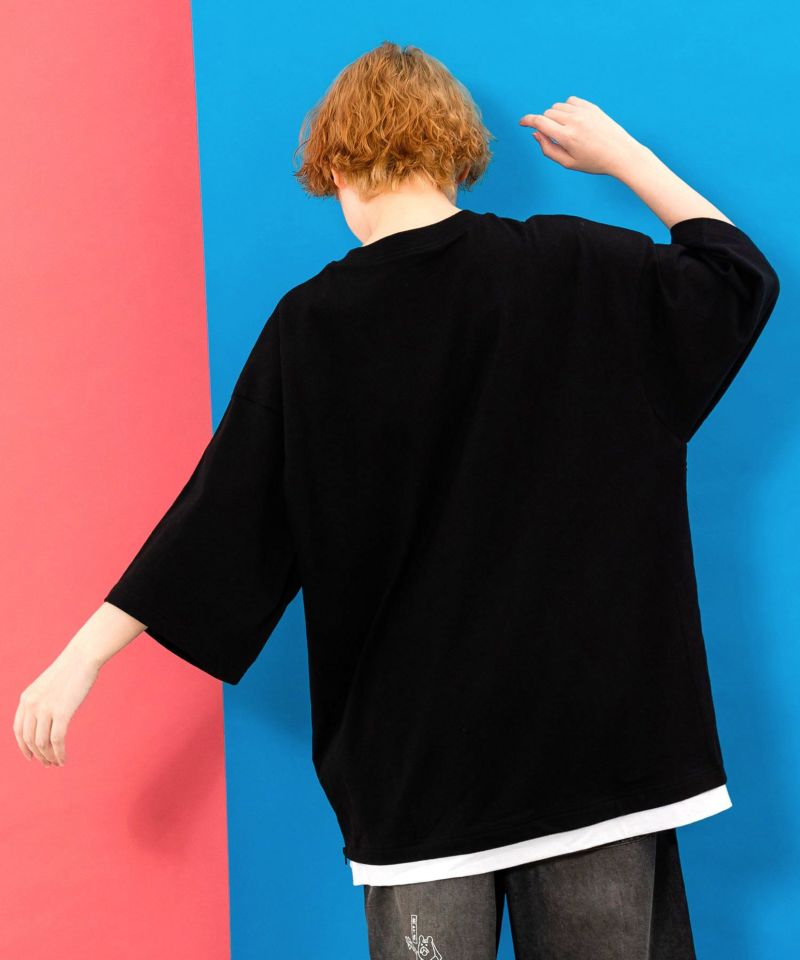 ネコ好きおばけうさぎUFO柄Tシャツ-4
