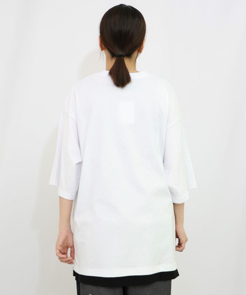 ネコ好きおばけうさぎUFO柄Tシャツ-10