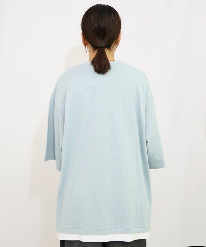 ネコ好きおばけうさぎUFO柄Tシャツ-17