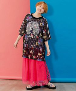 152704：スカラーマーク×POP総柄レースチュニックの通販-ScoLar