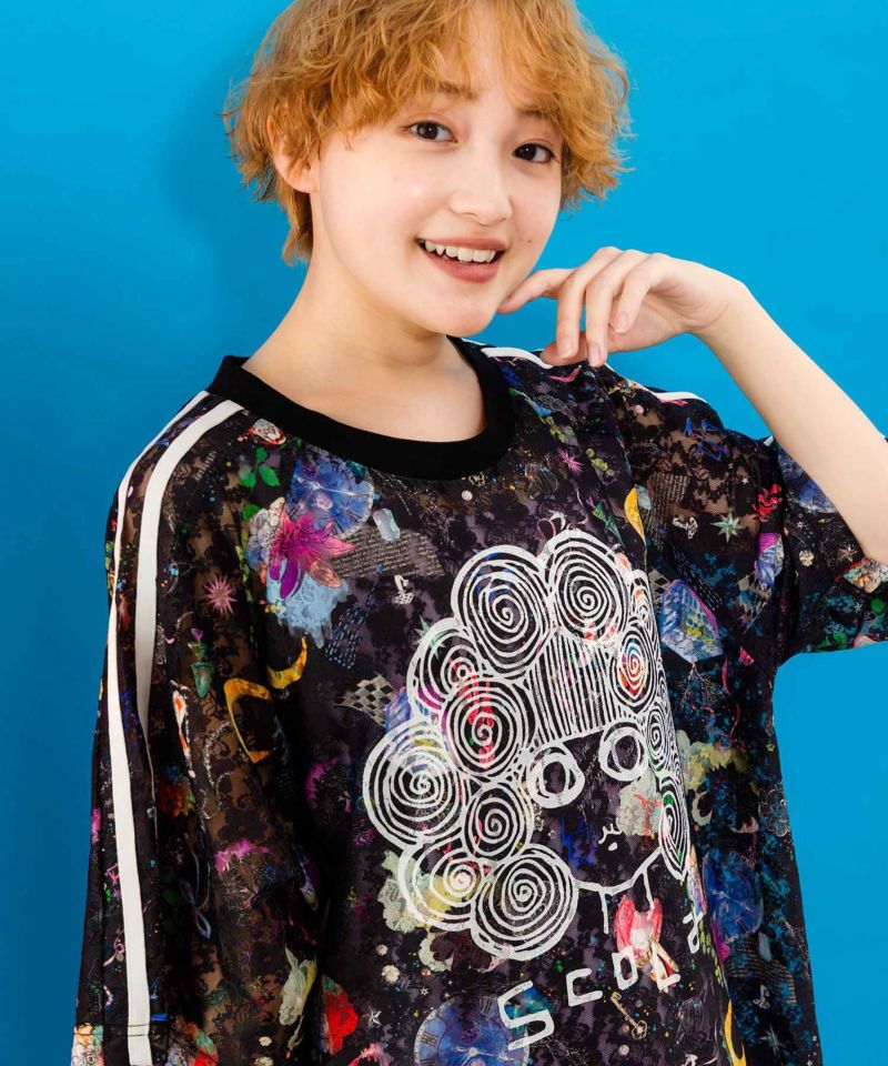 スカラーマーク×POP総柄レースチュニック-3
