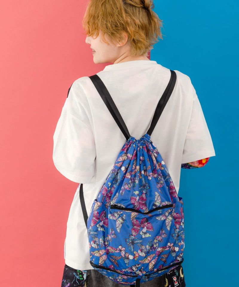 バナナ・蝶・くらげ 3柄展開パッカブルナップサック-4