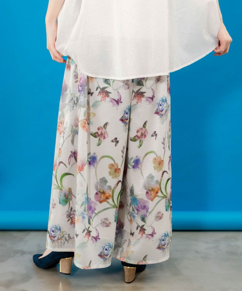 花柄シャイニーシアーパンツ-4
