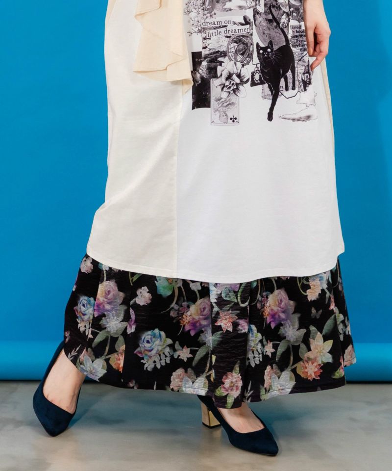 花柄シャイニーシアーパンツ-7