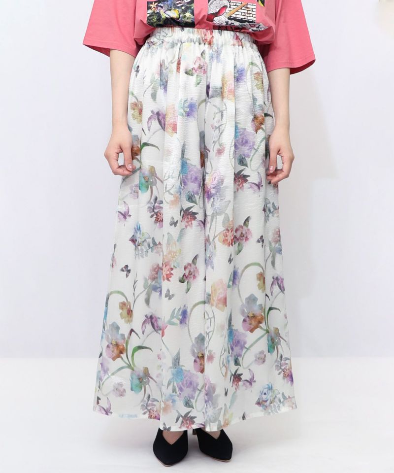 花柄シャイニーシアーパンツ-8