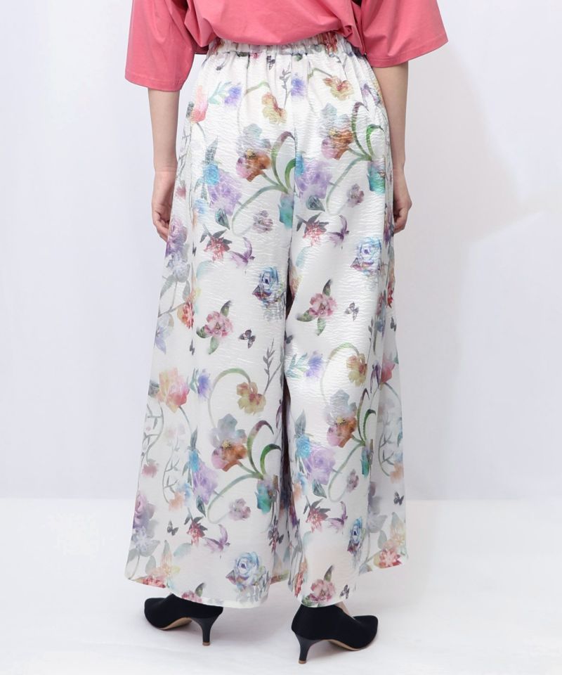 花柄シャイニーシアーパンツ-11