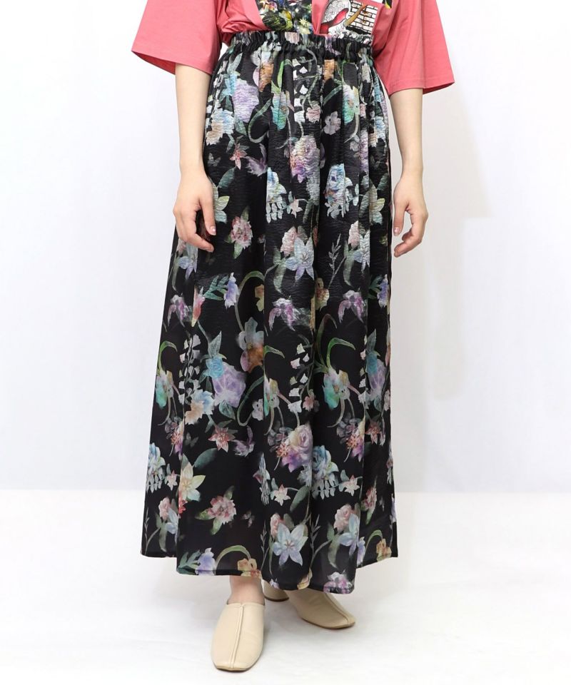 花柄シャイニーシアーパンツ-13