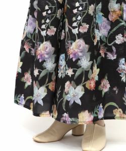 スカラー　552256：花柄シャイニーシアーパンツ 552256：花柄シャイニーシアーパンツの通販-ScoLar