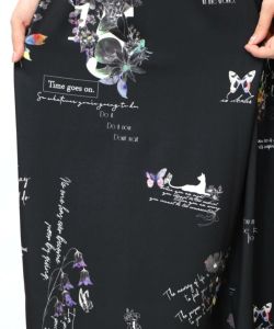 数字と花蝶 総柄パンツ-16