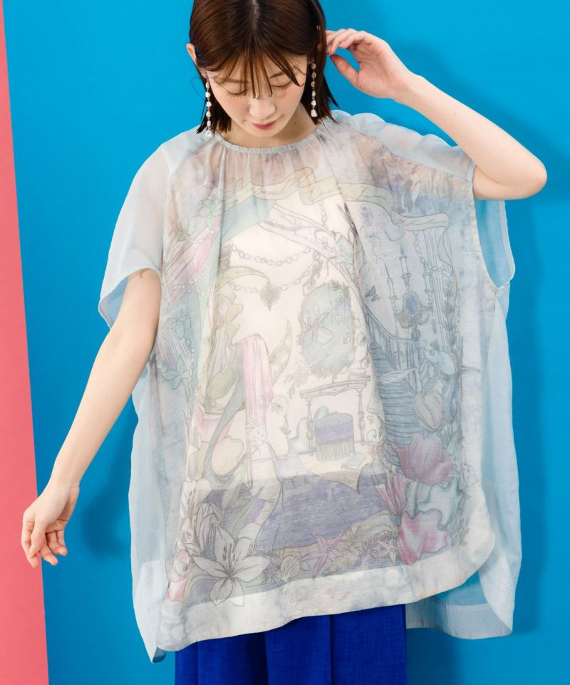 マーメイドのお部屋柄 シアーチュニック-5
