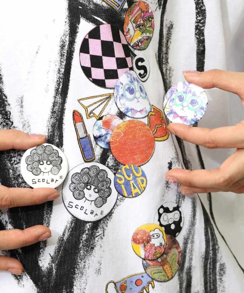 ジャケットトリックアート柄 バッヂ付きチュニック-31