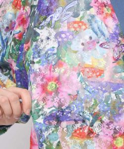 花・ヒョウ柄 2柄展開レースカーディガン-20